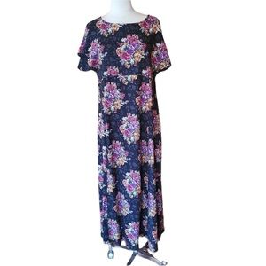 Vintage In Sync Black Floral Maxi